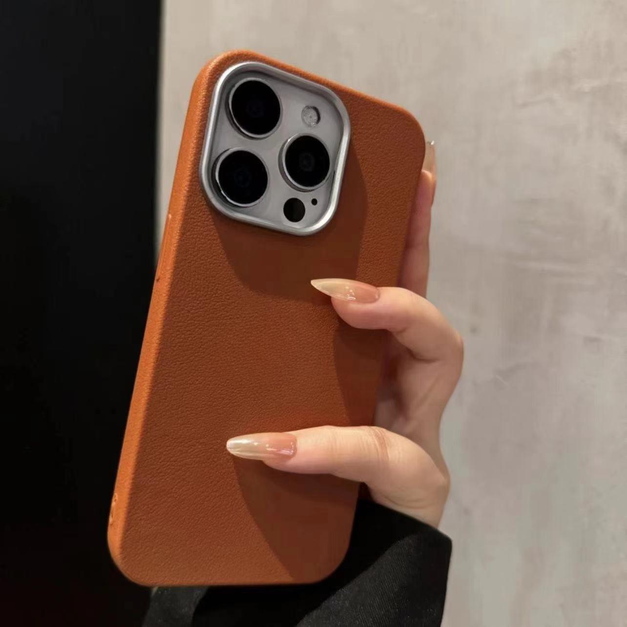 

Звичайний шкіряний чохол для телефону з візерунком для Apple iPhone16promax – захисний чохол для телефону з м’яким силіконом чистого кольору для iPhone 16/15/14/13/12/11/Plus Apple 11 чорний