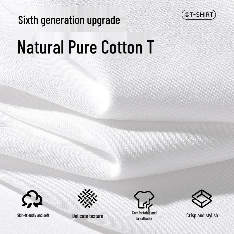 Mark Fairwhale Men's Spring/Summer Round Neck Pure Cotton T-Shirt