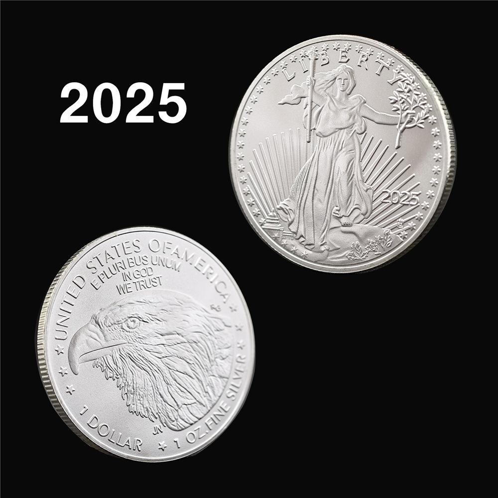 Vintage Liberty Eagle Commemorative Coin Alloy Replica Craft Coin, Collectible Souvenir Gift for Hobby Decoration