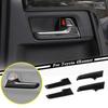 Car Inner Door Handle Cover Trim For Toyota 4Runner 17-23 Accessories Black Wood