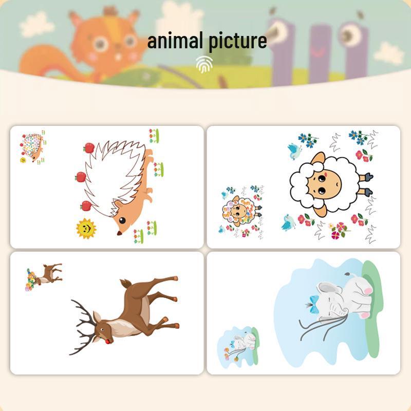 Portable Toddler Fingerprint Painting Book: Creative, Washable, Educational Toy for Early Learning