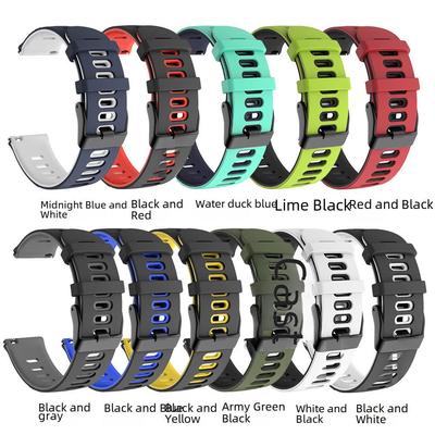 Cinturino in silicone bicolore con fibbia nera per Samsung Galaxy Watch4/5/5 Pro