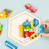 2-in-1 Puzzle Toy Stacking Block Tangrams Puzzle Shape Color Sorting Toy Learning Aids for Preschool Kids Education Gift