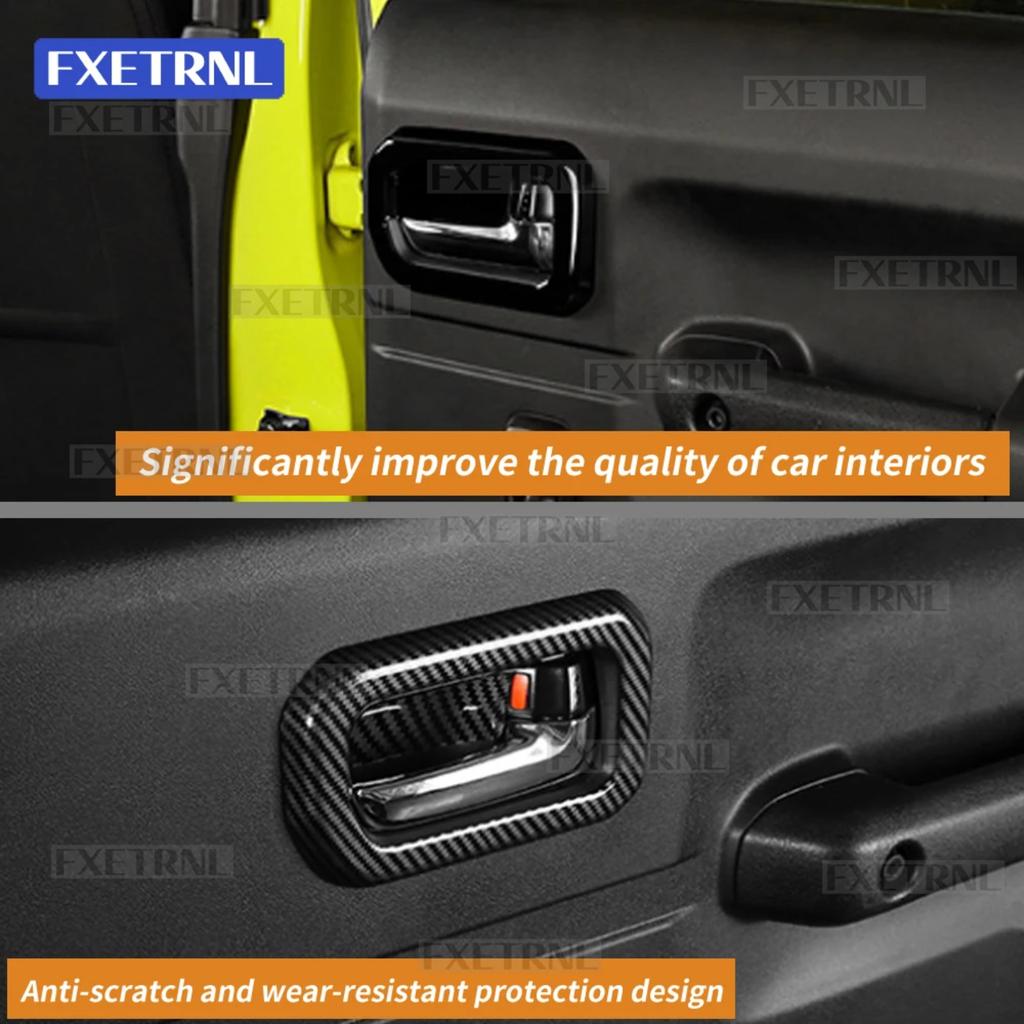 For Suzuki Jimny 3 Door Version 2018-2025 Inner Door Handle Decor Frame Anti Scratch Door Panel Interior Protector Accessories