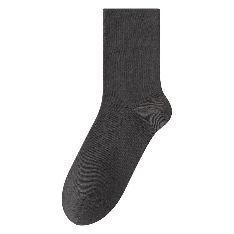 Autumn and Winter Men's Long Socks, Antibacterial and Deodorizing, Winter Coffee-colored Boneless Socks, Mid-calf Socks
