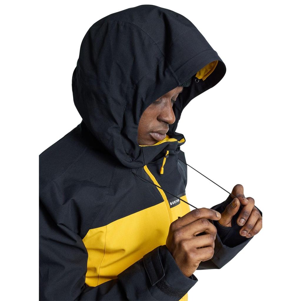 Burton Lodgepole Snowboard Size Men's Jacket, 2L, 2024-2025 Model, L, Trublack/Goldrod