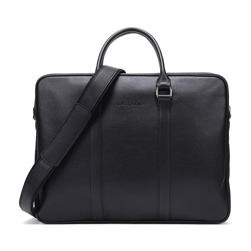 

Longchamp Le Pliage Leather Tote Crossbody Briefcase Men Bags Black 2123021047 Basic Set (Bag+Dust Bag)