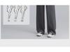 Women's Black Wide Leg Pear-Shaped Suit Trousers with Iron Ring Design - Spring & Autumn Casual Wear
