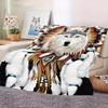 Contemporary Style Wolf Totem Throw Blanket - Hypoallergenic Flannel All-Season Multipurpose Bedding With Digital Print