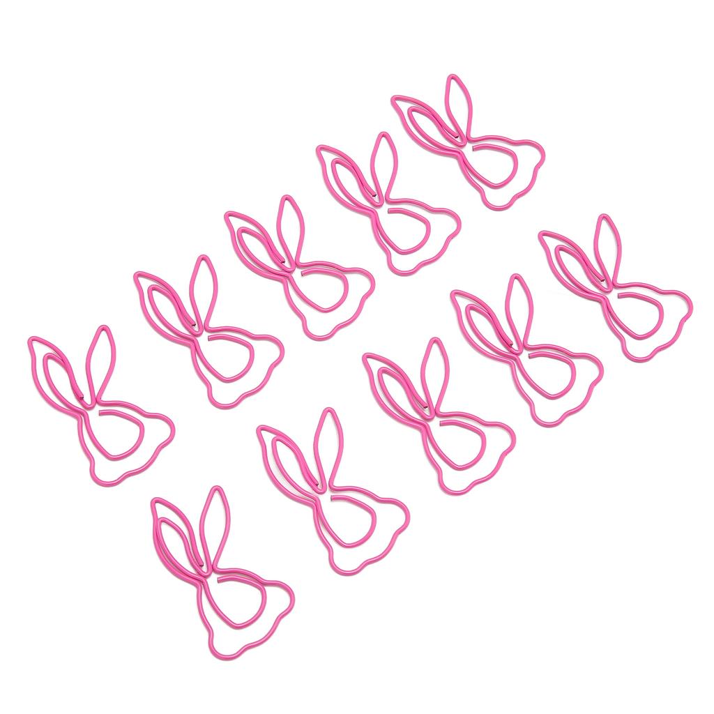 100Pcs Kids Paper Clips Bunny Style Strong Metal Exquisite Color Widely Used Cute Paper Clips for Wo