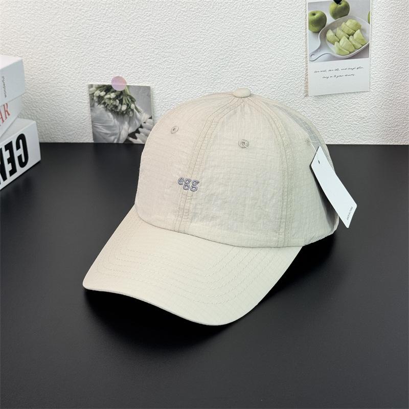 Fashion Hat Japanese lightweight quick-drying egg embroidered baseball cap women's light breathable cap daily versatile sunshade sunscreen cap