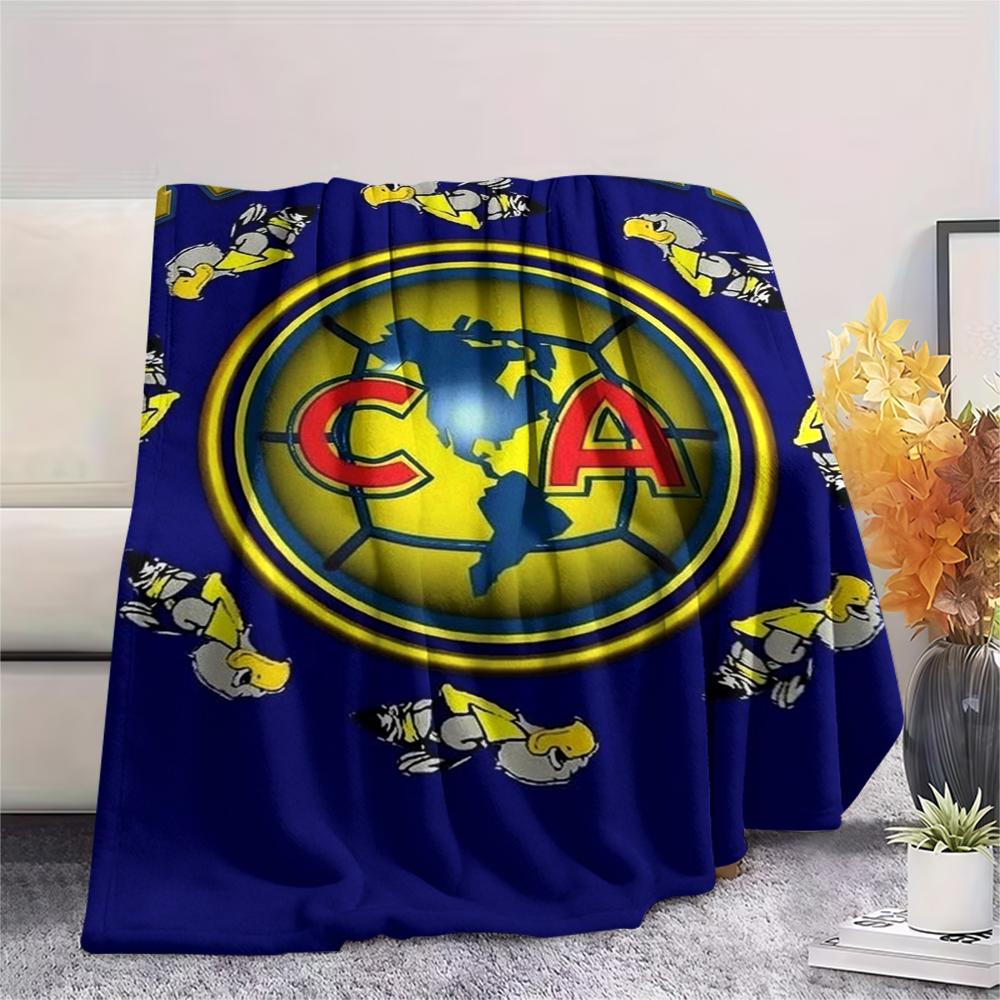 1PC Custom Name Club America Patterned Flannel Blanket Suitable For All Seasons for Home Decor Warmth and Comfort Gifts Holiday Present