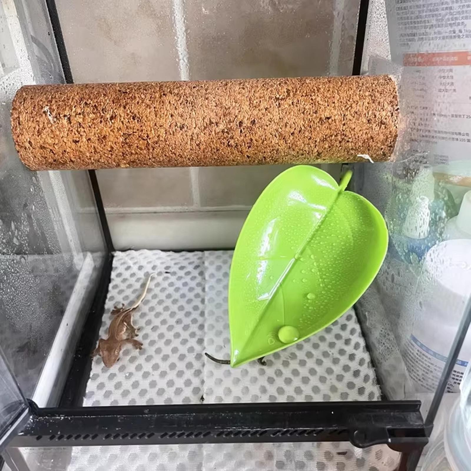 

Artificial Suction Plant Reptile Climbing Leaves for Crested Terrarium Decor зелений