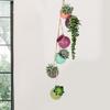 Dangling Colorful Ceramic 6 Pot Set Wall Mount Flower Cactus Planters Home Decor