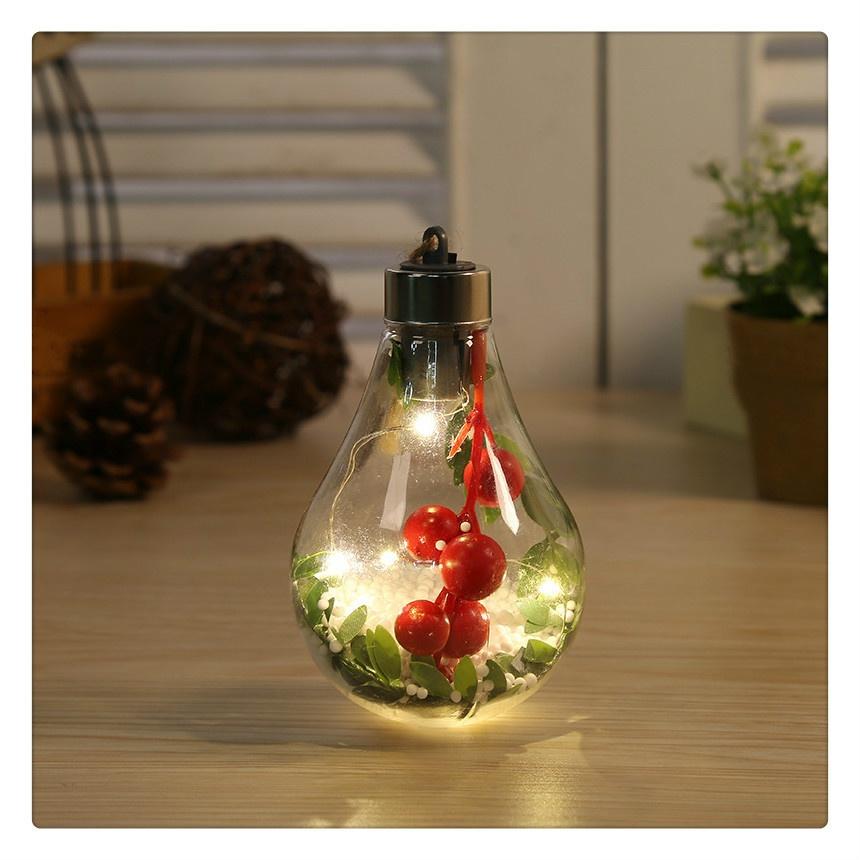 Led Transparent Christmas Ball. Christmas Decorations. Christmas Tree Decoration Pendant Plastic Ball Bulb