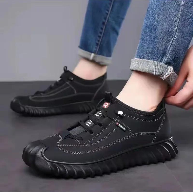 Модные хлопковые мужские туфли — фото 3