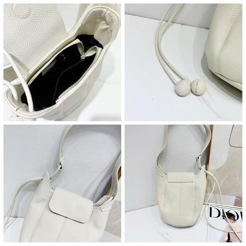 Genuine Leather Pumpkin Bucket Bag - 2025 A/W Collection, Women's Versatile Casual Fashion Shoulder/Crossbody, Large Capacity