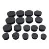 Black Round Plastic End Cap for Chair and Table Legs, Stainless Steel Plug, Tube Stopper