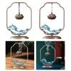 Lotus Flower Hanging Incense Burner Alloy Metal for Bathroom Multifunctional