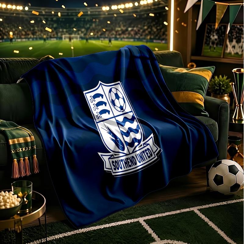 Southend Crest Design Throws Blanket Flannel Blankets Plush for Couch Bed Gifts for Men Women Travel picnic blanket Christmas fan gifts