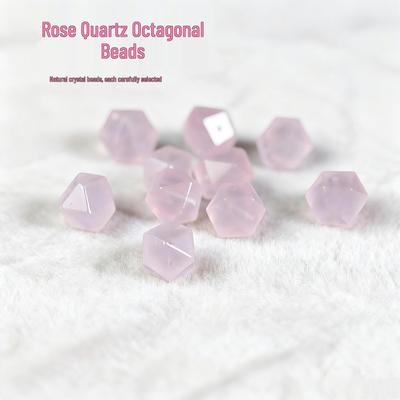 Rozenkwarts Onregelmatige Vrije Vorm Losse Kralen - Achthoekig, DIY Armband Sieraden Accessoires