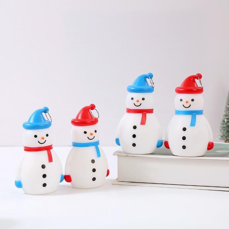 Christmas Decorations Children's Portable Small Night Light LED Emitting Snowman Christmas Decoration Props