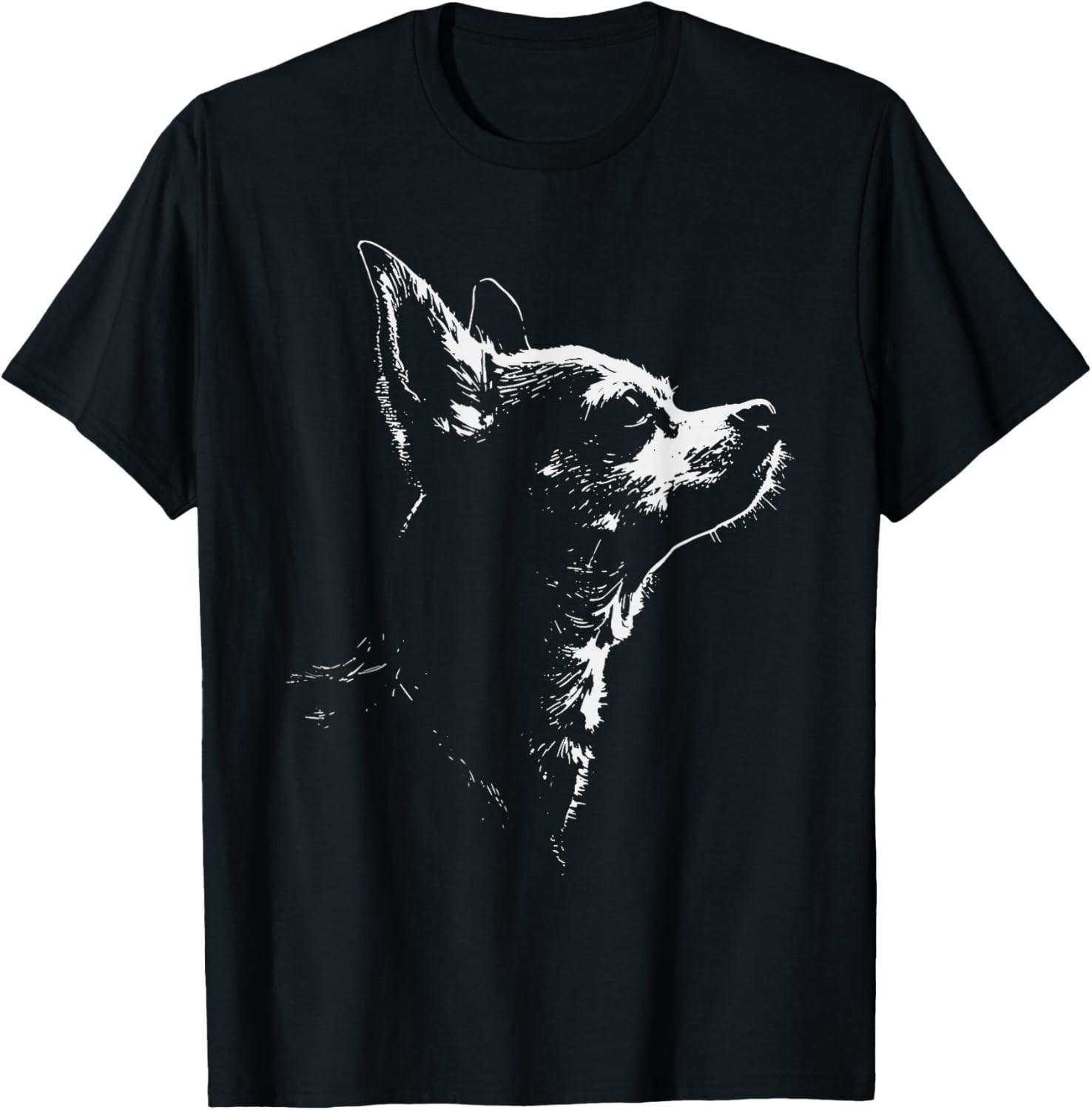 Retro Chihuahua Silhouette Graphic For Men Women Gift Unisex T-Shirt M