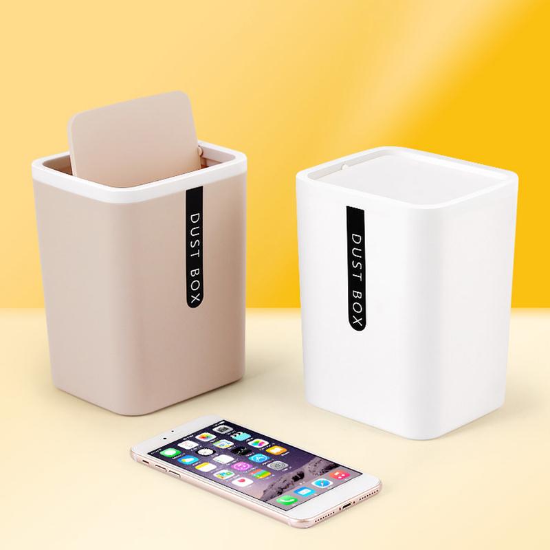 Mini coș de gunoi Coș mic de gunoi Ușor Economisește spațiu Articole diverse Butoi Capac scuturat de 360 ​​de grade Găleată de depozitare