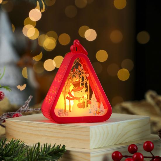 Yousheng Christmas Retro Night Light Vintage Ambient Wind Lights Luminous Window Tabletop Ornaments for Bedroom Desktop Decor