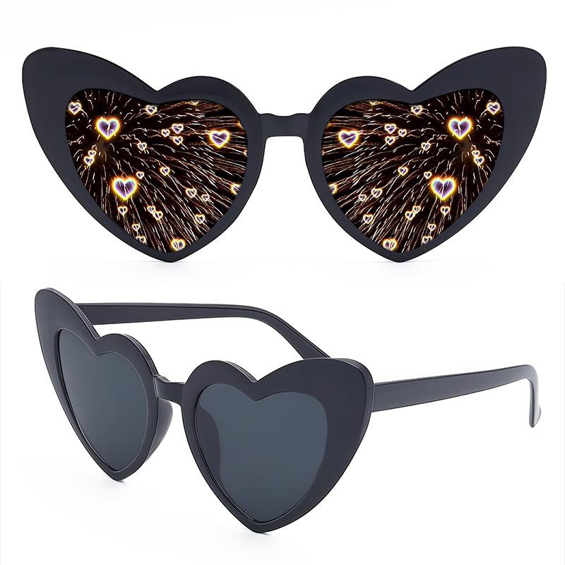 Heart Effect Night Glasses - Trendy Douyin Style Romantic Sunglasses for Women