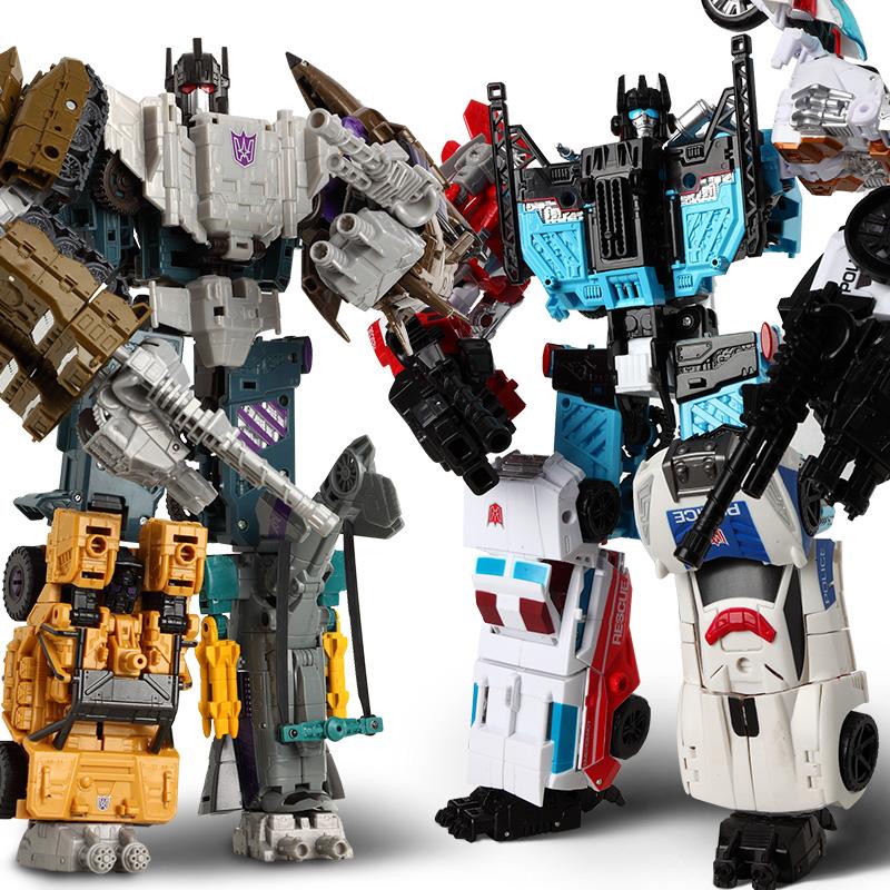 BPF NEW Oversize 33CM Anime Devastator Transformation Robot Car Toys Boy Action Figures Aircraft Motorcycle Dinosaur Figure Kids