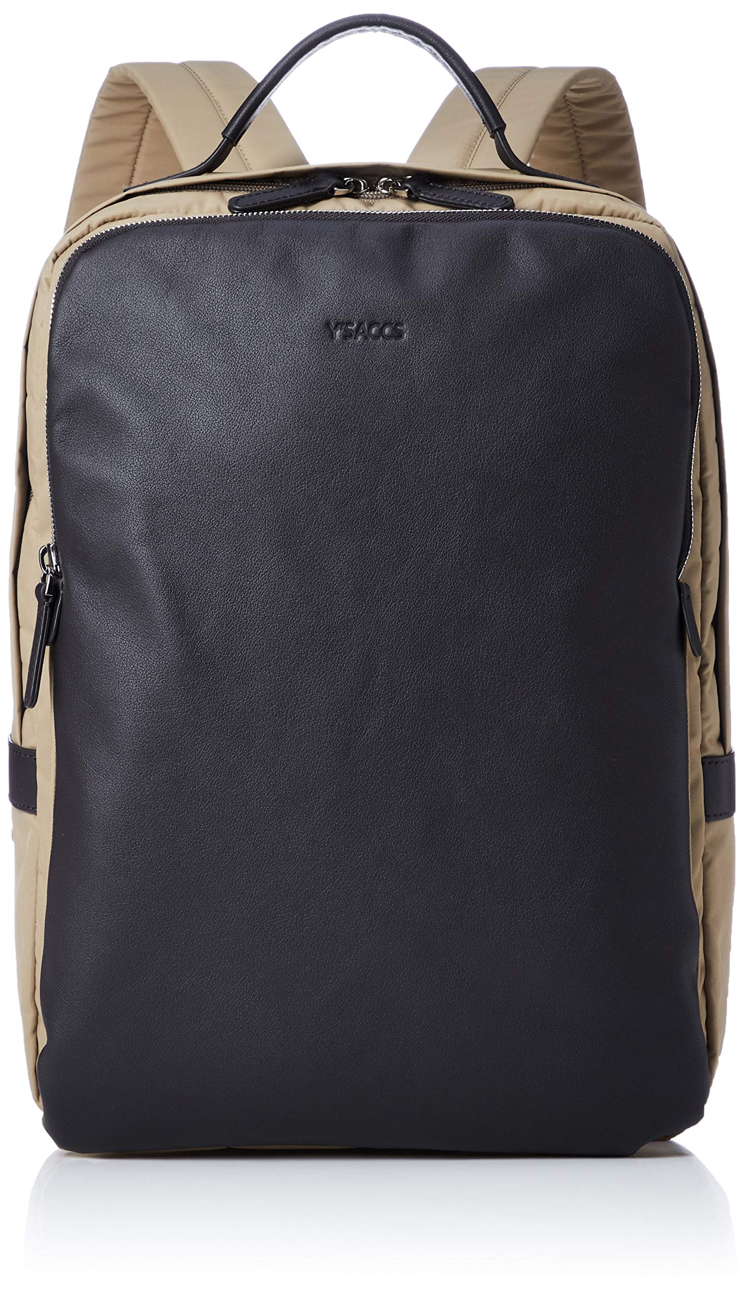 

Рюкзак из переработанного нейлона x коровьей кожи Бежевый [Isaac] Y01-05-04 бежевый