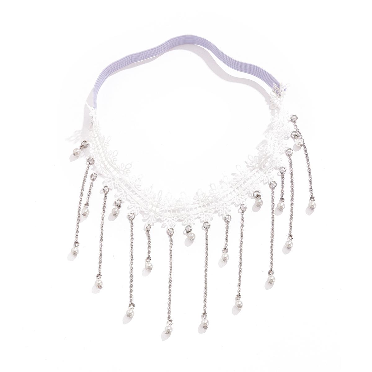 

Ingemark Elegant Imitation Pearl Tassel Leg Thigh Chain for Women Elastic Bandage Garter Belt Body Jewelry Wed Accessories Gift