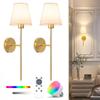 Punch-Free RGB Wall Light with Remote Control for Bedroom or Living Room