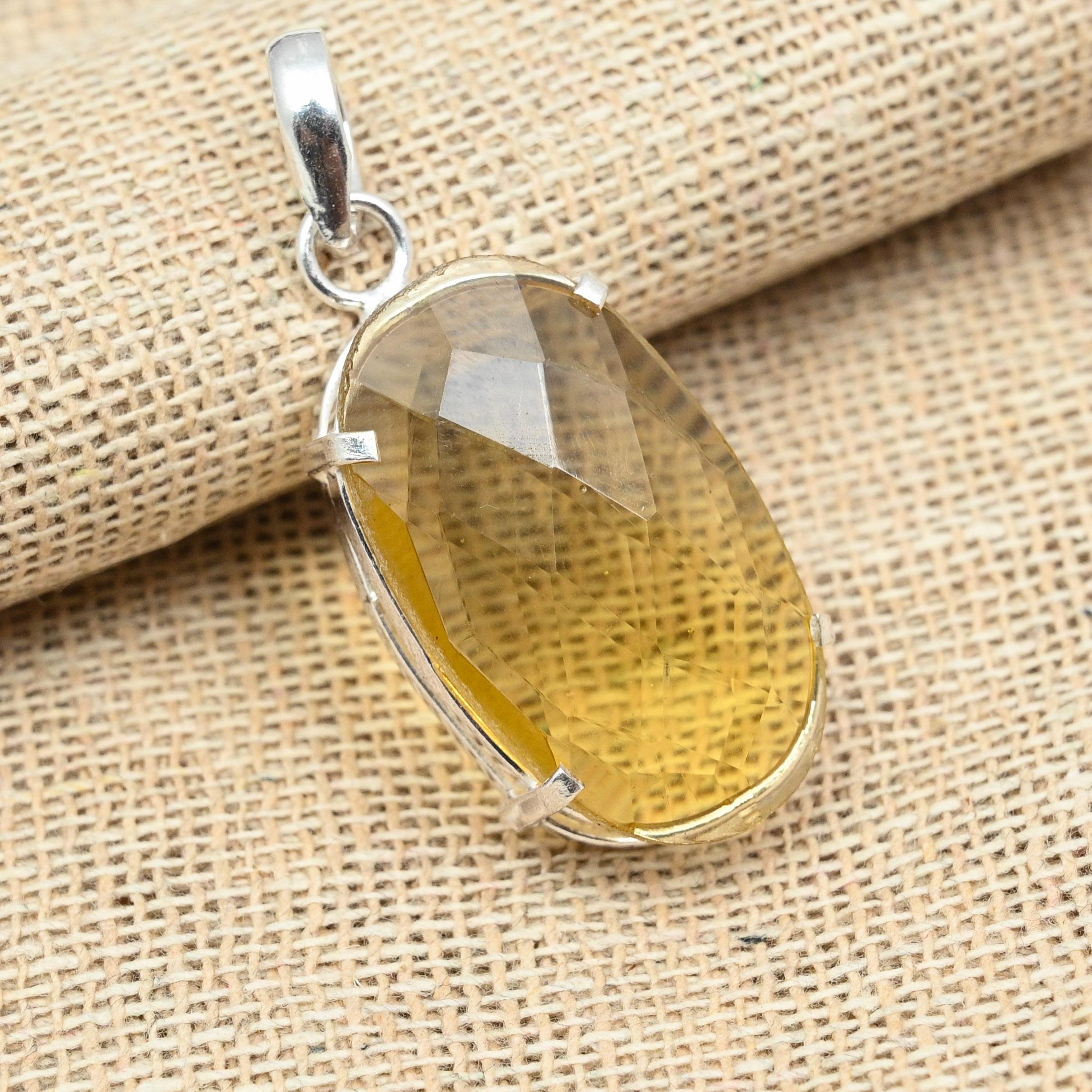 

Граненый морганитовый драгоценный камень Твердый стерлинговый серебристый стерлинговый серебристый 925 ручной работы Элегантный кулон Ювелирные изделия 1.77inches оранжевый