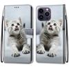 Luxury Painted Leather Case Wallet Book Style Protective Cover for iPhone 16 15 14 13 12 11 Pro MAX 16Pro 15Pro 14Pro 16Plus 15Plus 12mini SE4 (2025)