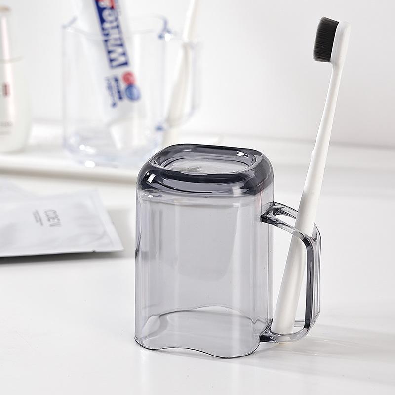 Nordisches minimalistisches Luxus transparentes multifunktionales Mundspül- und Zahnbürstenbecher-Set