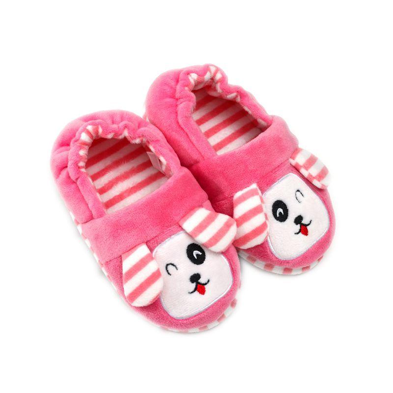ילדים כפכפים מקורה תינוק חורף בנים בנות הדפס בעלי חיים מצוירים בית נעלי מחממות חמודות מונעות החלקה