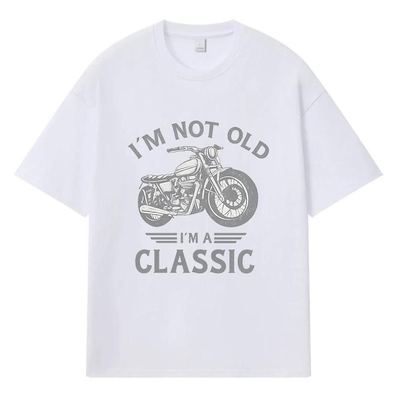 2026 Nie jestem stary, jestem klasykiem Nadruk Graficzny Y2k Harajuku Streetwear 100% Bawełna Koszulka Casualowa Oversize Letnia Męska Koszulka