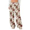Women's Fleece Wide Leg  Elastic Waist Drawstring Loose Pants Drawstring Pajama Pants Sleepwear Trousers