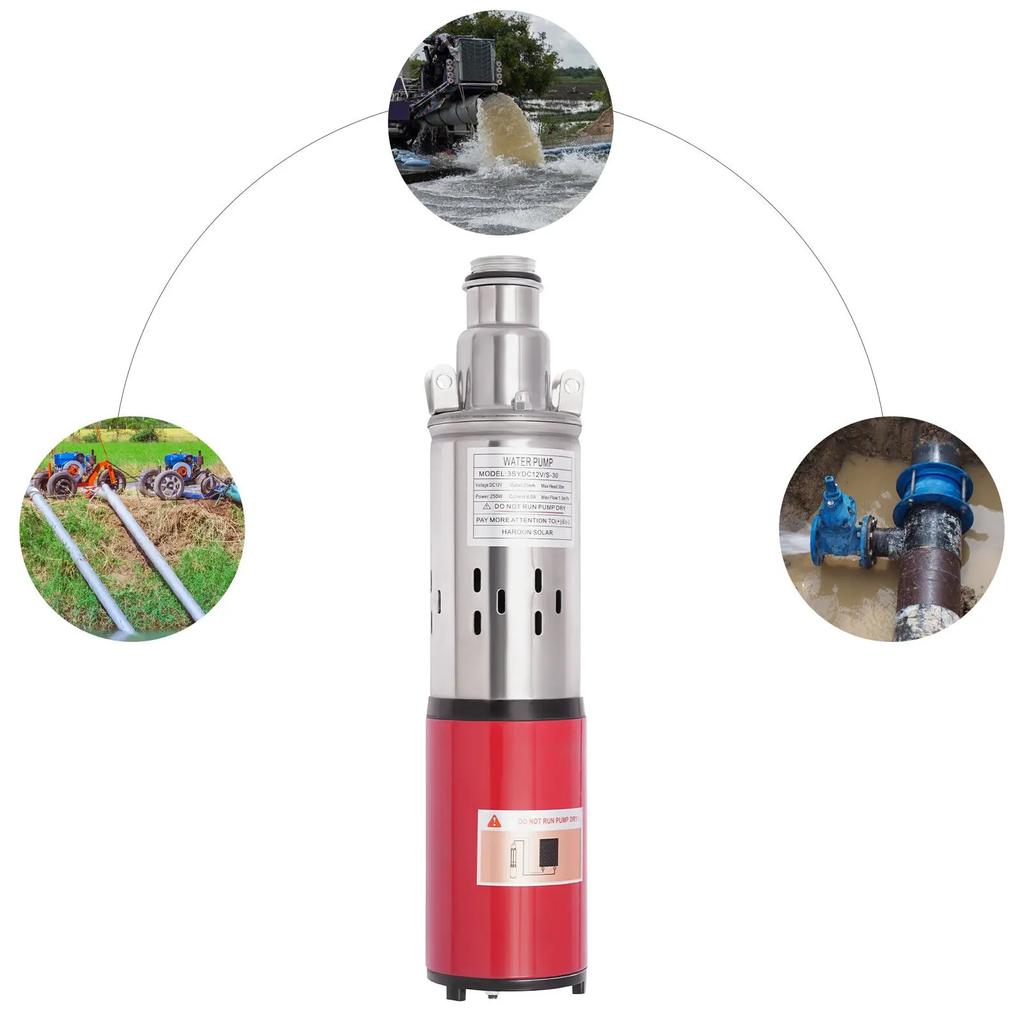 12V Stainless Steel Submersible DC Pump – New Deep Well Water Pump
