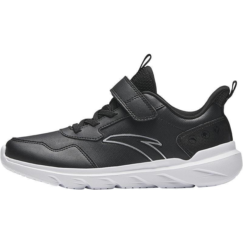 

Anta Детские кроссовки из синтетической кожи Vitality, простые, универсальные, легкие, амортизирующие, с низким верхом, для бега, детские кроссовки, черные, белоснежные, A12435568-8 36