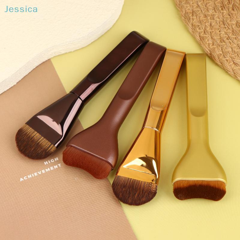 Ultra-thin Wide Tongue-shaped Foundation Brush With Seamless Concealing Small Pillow Flat Head Soft Bristle Makeup Tool