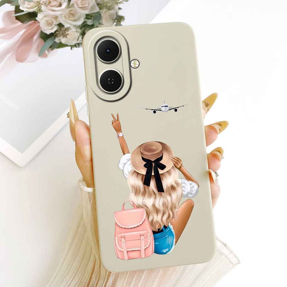 For Tecno Spark Go 2 Case Astronaut Girls Pattern Soft Cases For Tecno Spark Go2 SparkGo2 KM4 Silicon Covers Bumper