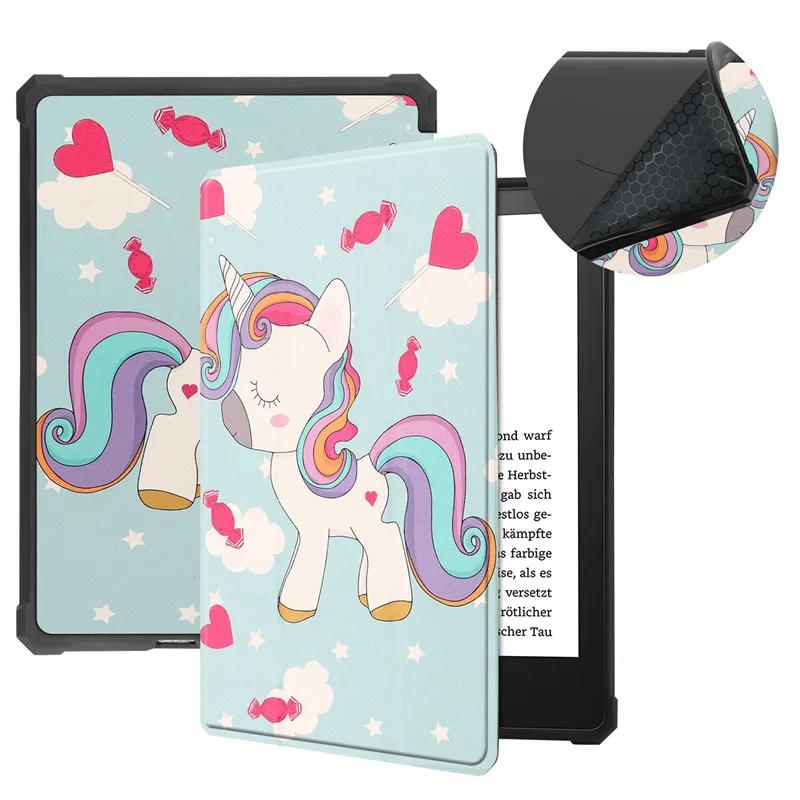 Tablet For Kindle Paperwhite 2021 Cover 11th Gen 6.8 inch Print PU Leather TPU Funda For Paperwhite 5 Case 2021 Kids Caqa + Pen