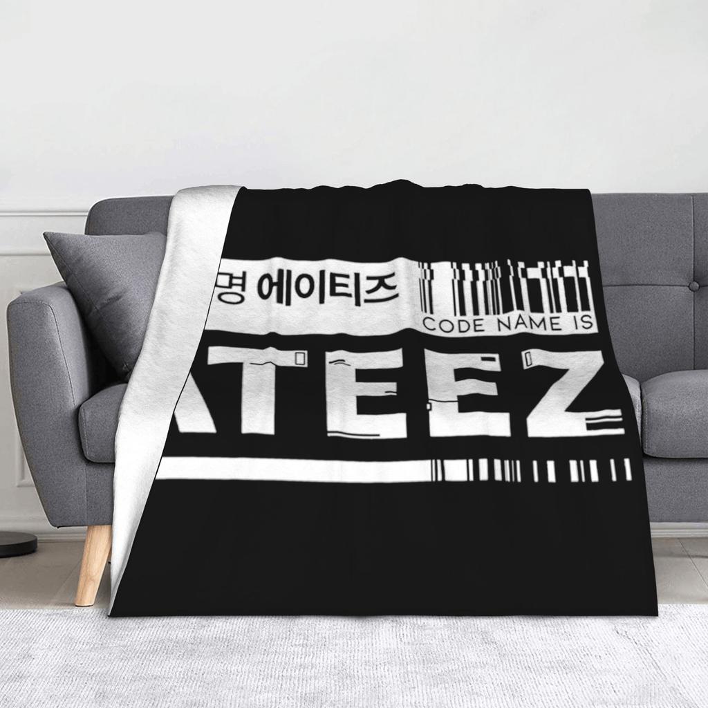 I Love My Boyfriend Mingi ATEEZ Kpop Blankets Coral Fleece Plush Textile Decor Soft Throw Blanket for Home Bedroom Quilt