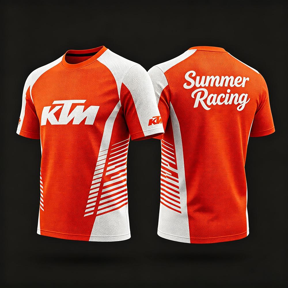 KTM Racing Team 3D Print T-Shirt Men Summer Short Sleeve Formula 1 Motorsport Sports Tee Casual Streetwear Top