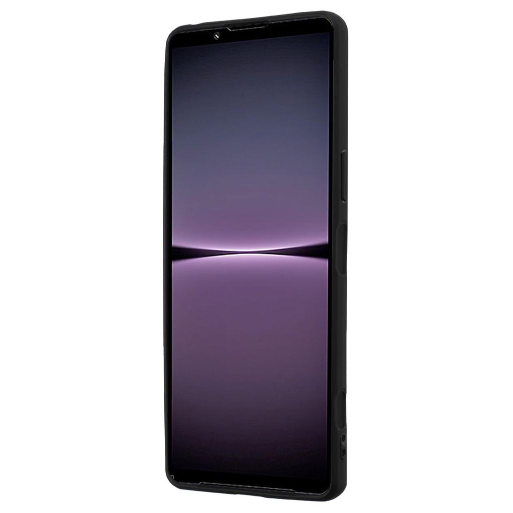 Soft TPU Back Cover for Sony Xperia 1 IV 5G Matte Anti-fall Phone Case with Ring Kickstand