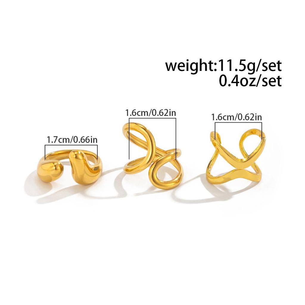 2025 New Vintage Punk Metal Rings Set for Women Aesthetics Jewelry Gift Gold Silver Color Irregular Geometric Knuckle Joint Ring Opening Jewelry