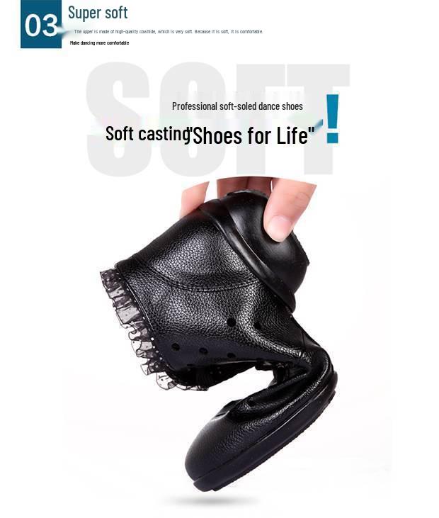 Women's Modern Ballroom Mid-Calf Dance Boots - Soft Sole, Mid-Heel.